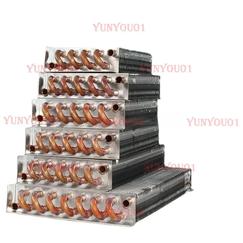 The condenser is made into a small shellless radiator, and the water-cooled refrigerator has copper tubes and aluminum fins
The condenser is made into a small shellless radiator, and the water-cooled refrigerator has copper tubes and aluminum fins