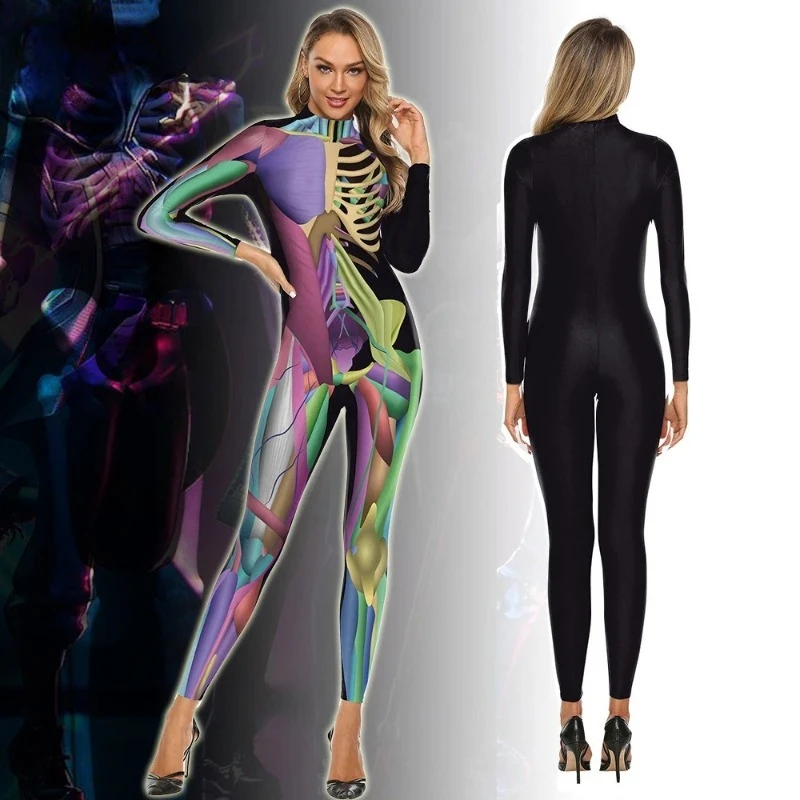 2026 Women's Teens Anatomical Skeleton 3D Print Bodysuit - Stretchy Spandex Bodycon Catsuit, Halloween Cosplay Party
2026 Women's Teens Anatomical Skeleton 3D Print Bodysuit - Stretchy Spandex Bodycon Catsuit, Halloween Cosplay Party
