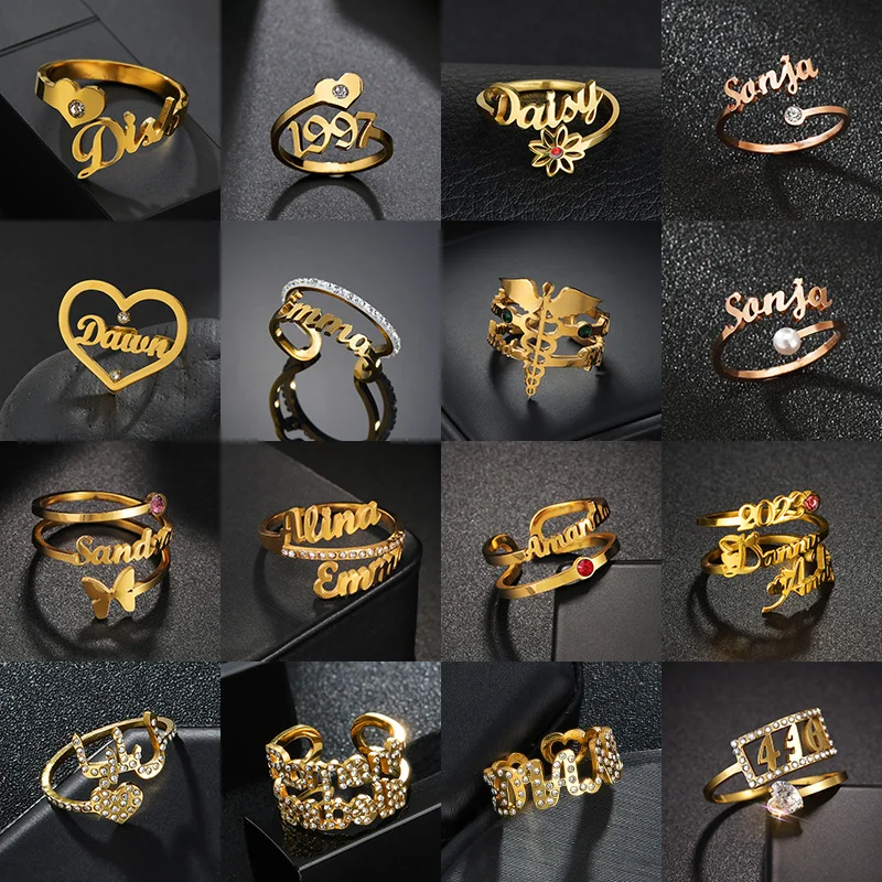 Nextvance Custom Name Ring For Women Men Stainless Steel Personalized Zircon Finger Ring Wedding Jewelry Christmas Gifts
Nextvance Custom Name Ring For Women Men Stainless Steel Personalized Zircon Finger Ring Wedding Jewelry Christmas Gifts