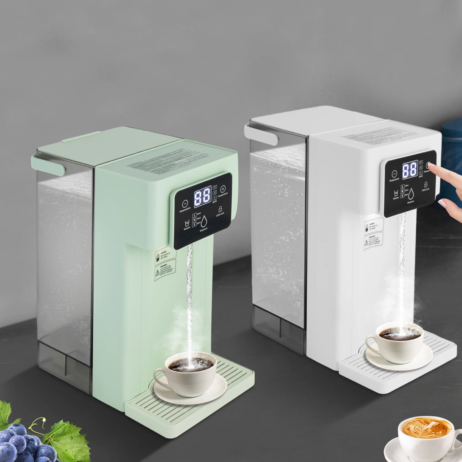 ALW-HT18 1500 Вт 110 В мгновенный диспенсер для горячей воды, регулируемый диспенсер для воды, белый/зеленый настольный диспенсер для воды
ALW-HT18 1500 Вт 110 В мгновенный диспенсер для горячей воды, регулируемый диспенсер для воды, белый/зеленый настольный диспенсер для воды
