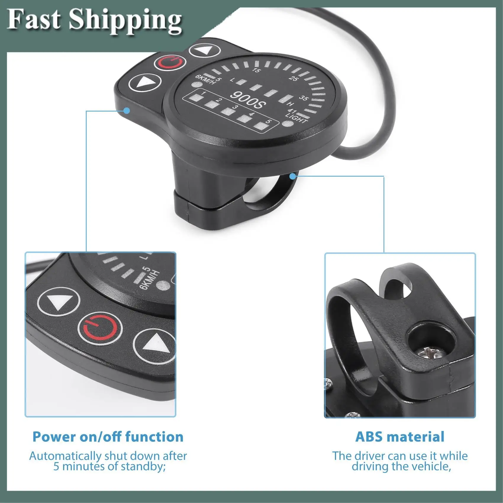 -MEOF KT-900S E-Bike LED Display Meter Waterproof Connector Display Code Table Universal 24V/36V/48V Electric Bike Intelligent C
-MEOF KT-900S E-Bike LED Display Meter Waterproof Connector Display Code Table Universal 24V/36V/48V Electric Bike Intelligent C