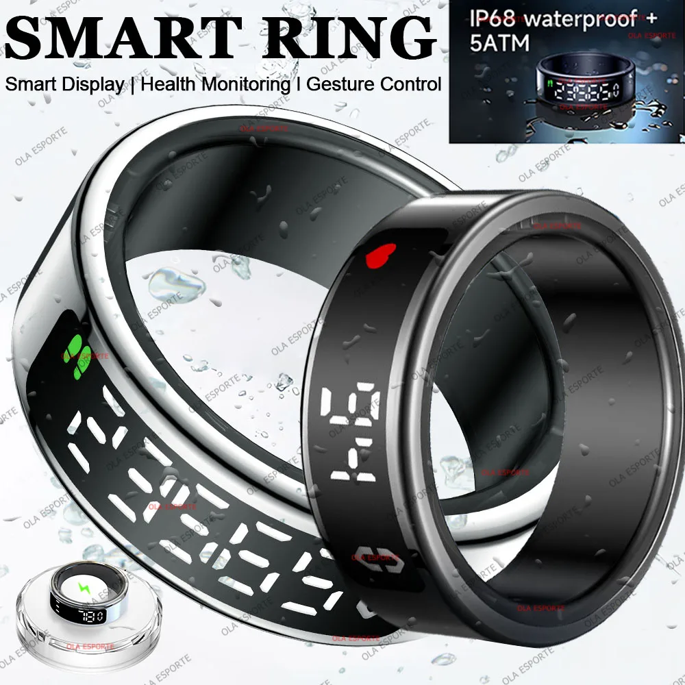 Smart Ring with Wireless Charging for Men Women LED Display Screen Health Sleep Monitor 5ATM Waterproof Multi-sport Mode Rings
Smart Ring with Wireless Charging for Men Women LED Display Screen Health Sleep Monitor 5ATM Waterproof Multi-sport Mode Rings