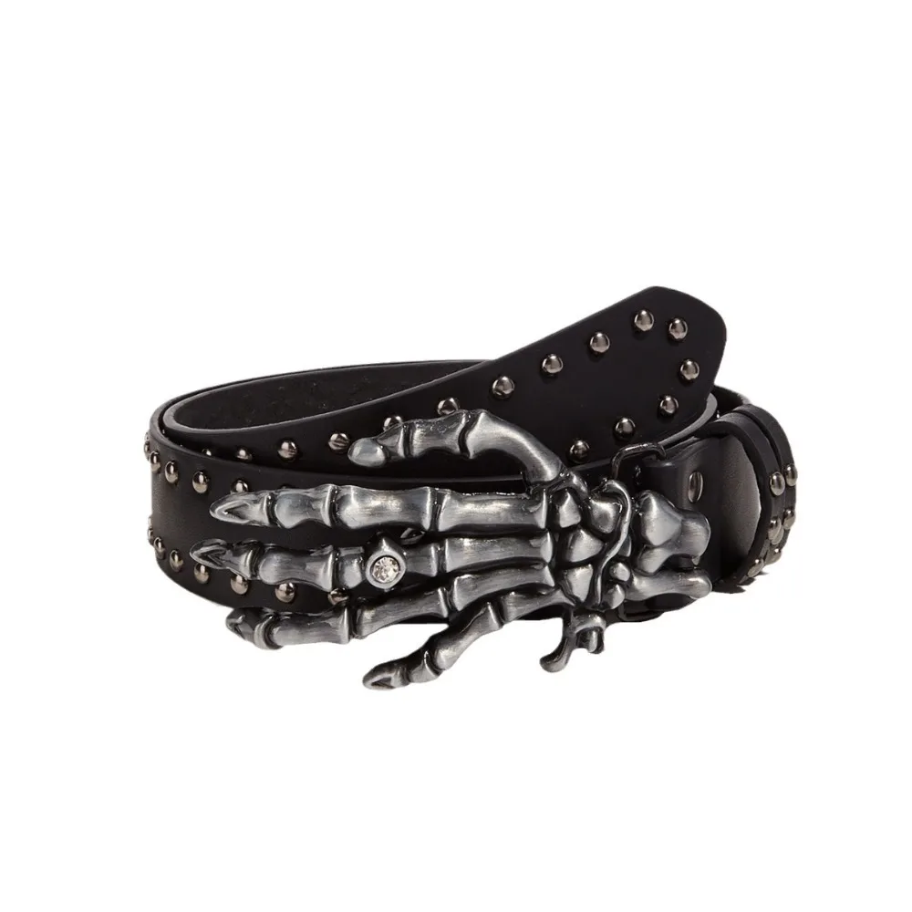 Fashion Cool Skull Wide Waistband Adjustable Y2K Black Rivet Belt Punk Alloy Skeleton Fingers Belt Party
Fashion Cool Skull Wide Waistband Adjustable Y2K Black Rivet Belt Punk Alloy Skeleton Fingers Belt Party
