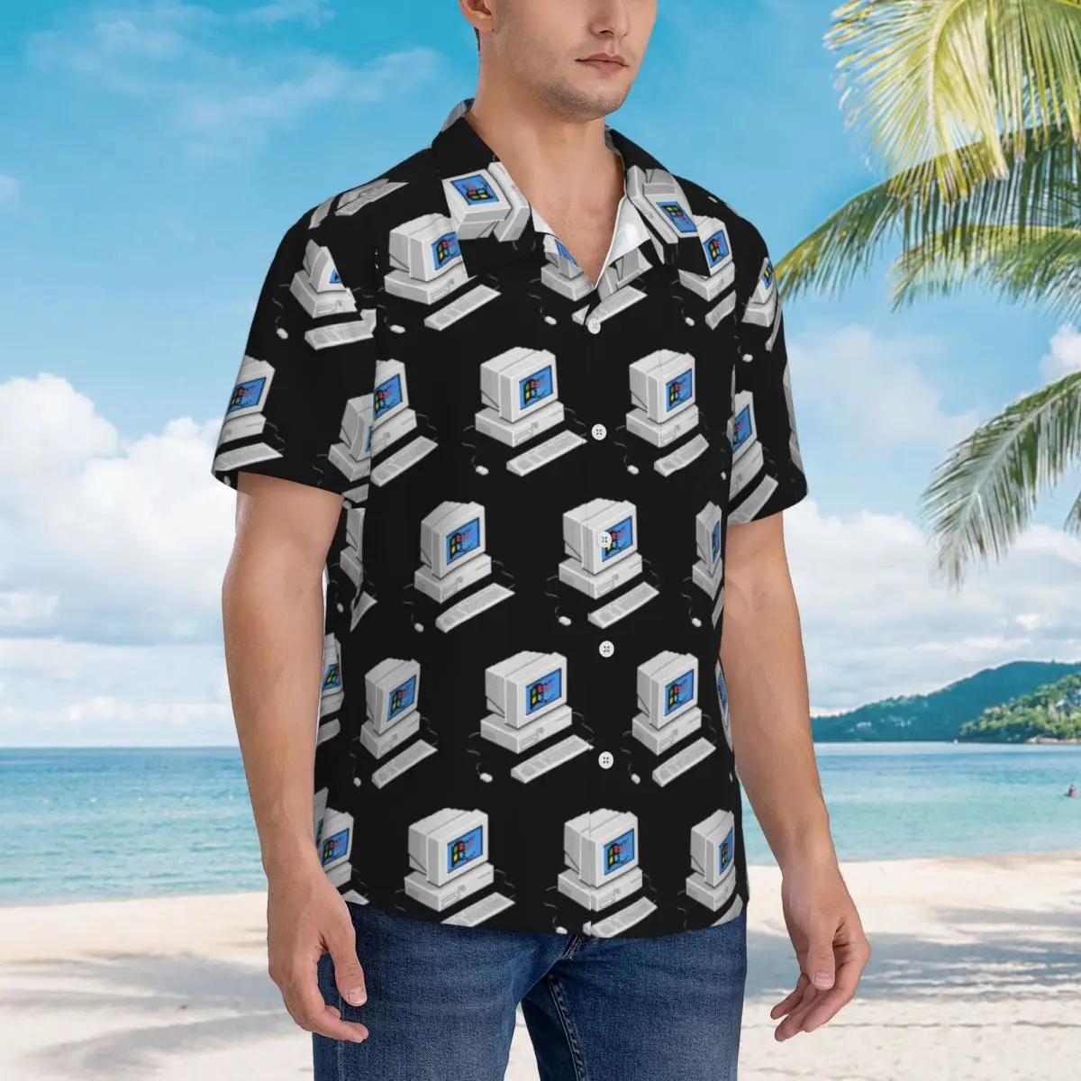 Windows Vaporwave Hawaiian Shirts Casual Men Short Sleeve Shirt for Summer Beach Men's Lapel Tops
Windows Vaporwave Hawaiian Shirts Casual Men Short Sleeve Shirt for Summer Beach Men's Lapel Tops