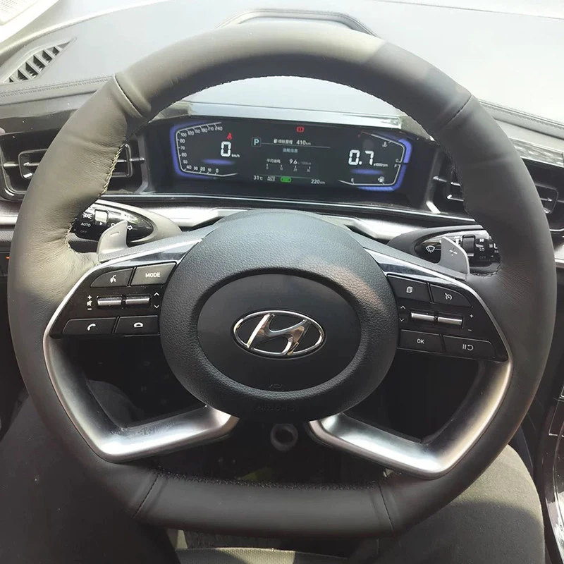 Car Steering Wheel Cover for Hyundai Avante Santa Cruz Tucson Plug I20 Tucson CN7 Leather Hand-Stitch Auto Interior Accessory
Car Steering Wheel Cover for Hyundai Avante Santa Cruz Tucson Plug I20 Tucson CN7 Leather Hand-Stitch Auto Interior Accessory