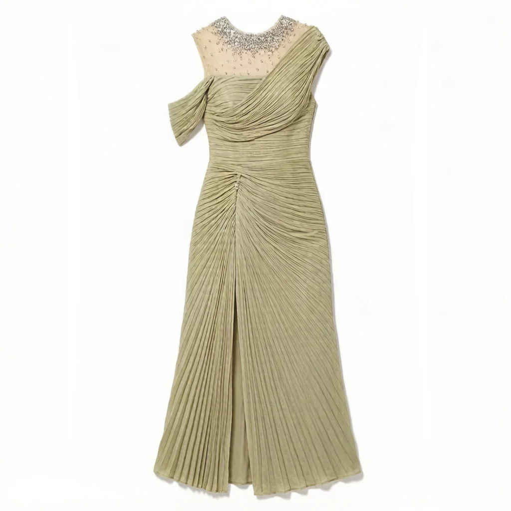 Elegant Rhinestone Pleate Mermaid Evening Dress High Neck Diamond Floor-Length Side Split Dubai LuxuryFormal Prom Party Vestidos
Elegant Rhinestone Pleate Mermaid Evening Dress High Neck Diamond Floor-Length Side Split Dubai LuxuryFormal Prom Party Vestidos