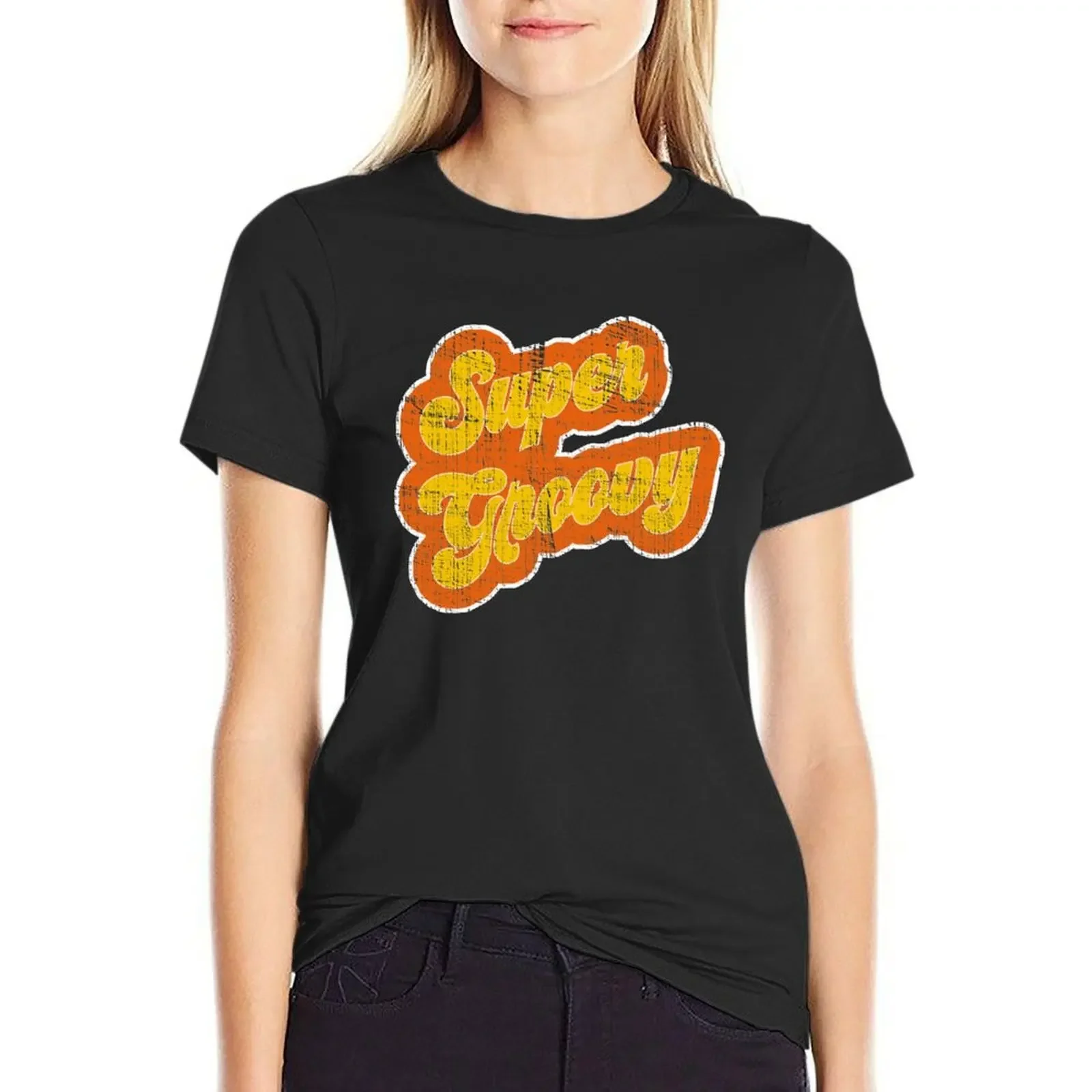 Vintage 1970s Style Super Groovy T-Shirt vintage funny plain vintage clothes workout t shirts for Women
Vintage 1970s Style Super Groovy T-Shirt vintage funny plain vintage clothes workout t shirts for Women