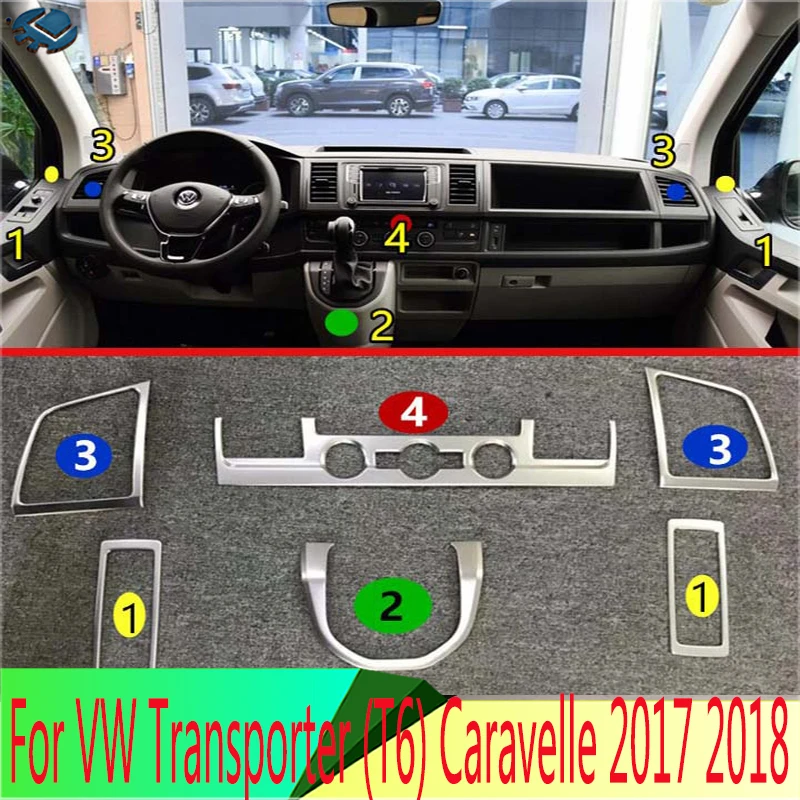 For VW Volkswagen Transporter (T6) Caravelle 2017-2022 Stainless Steel Car Interior Decorative Cover Trim
For VW Volkswagen Transporter (T6) Caravelle 2017-2022 Stainless Steel Car Interior Decorative Cover Trim