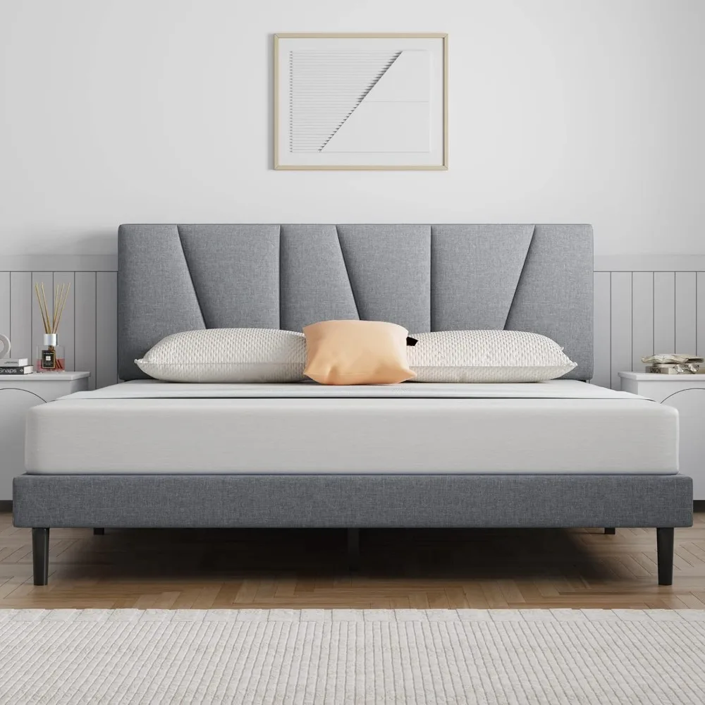 Full Bed Frame Upholstered Platform with Headboard and Strong Wooden Slats, Strong Weight Capacity, Non-Slip and Noise-Free
Full Bed Frame Upholstered Platform with Headboard and Strong Wooden Slats, Strong Weight Capacity, Non-Slip and Noise-Free