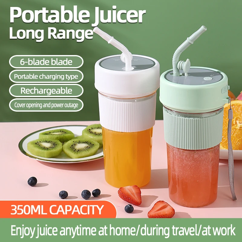 Portable Electric Juicer Cup USB Rechargeable Mini Juicer with Straw Lid Wireless Blender for Shakes Smoothies Travel Offic
Portable Electric Juicer Cup USB Rechargeable Mini Juicer with Straw Lid Wireless Blender for Shakes Smoothies Travel Offic