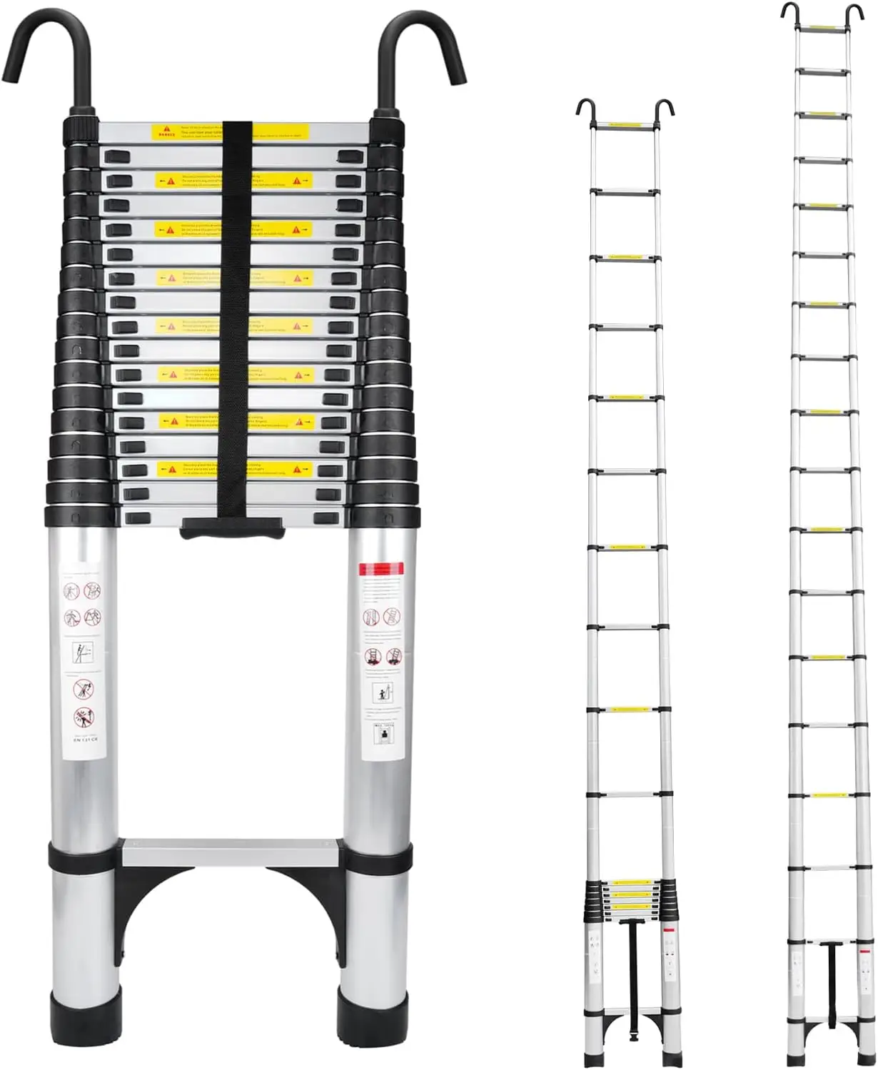 Ladder 26.2FT Aluminum Lightweight Extension Ladder with Hooks 330 Lbs Heavy Duty Non-Slip Feet Folding Ladder Multi-Purpose Co
Ladder 26.2FT Aluminum Lightweight Extension Ladder with Hooks 330 Lbs Heavy Duty Non-Slip Feet Folding Ladder Multi-Purpose Co