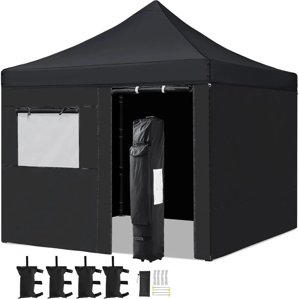 10x10 Pop Up Commercial Canopy Tent with 4 Removable Sidewalls, Sandbags, Stakes & Ropes,
10x10 Pop Up Commercial Canopy Tent with 4 Removable Sidewalls, Sandbags, Stakes & Ropes,