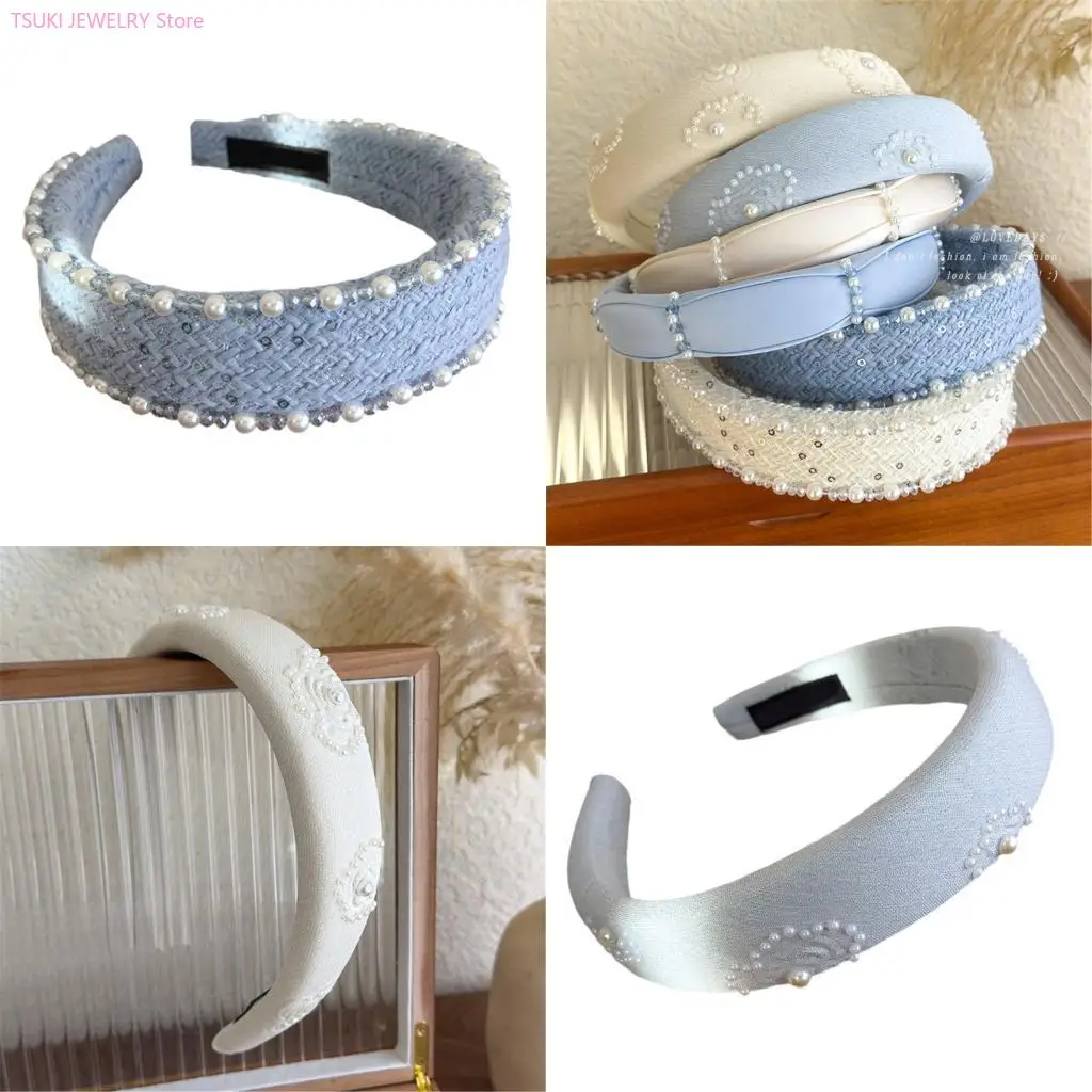 62KE Luxury Headpiece With Faux Pearls Decors Fashion Headbands Comfortable Hairband
62KE Luxury Headpiece With Faux Pearls Decors Fashion Headbands Comfortable Hairband