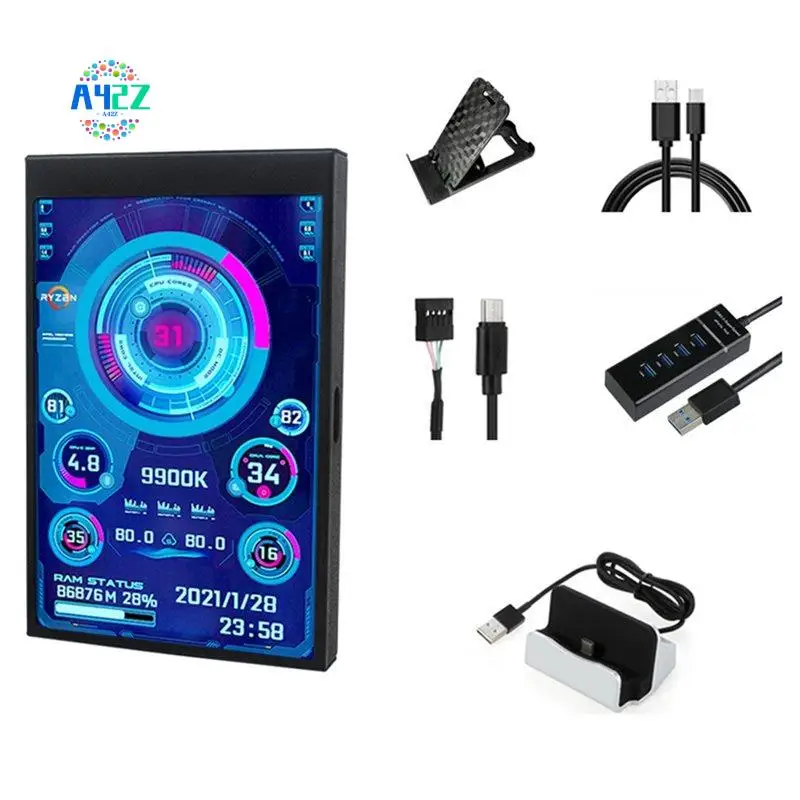 A42Z-3.5 Inch IPS USB Secondary Screen For Computer CPU GPU RAM HDD Data Monitor Type-C LCD Monitor AIDA64 With USB HUB
A42Z-3.5 Inch IPS USB Secondary Screen For Computer CPU GPU RAM HDD Data Monitor Type-C LCD Monitor AIDA64 With USB HUB