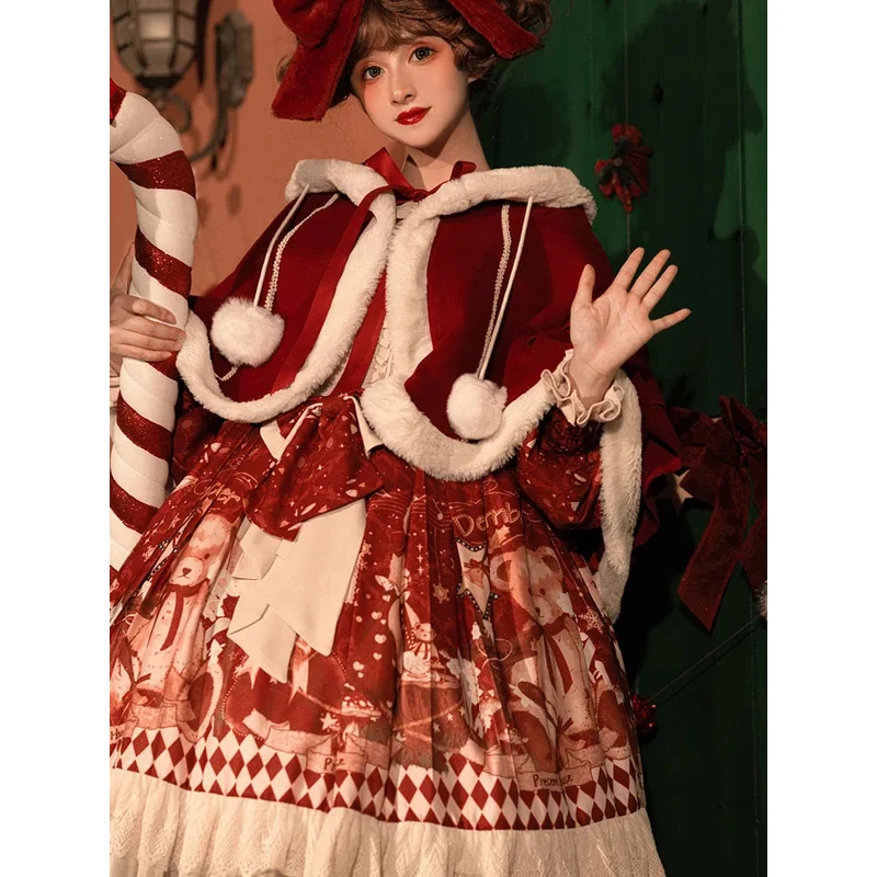 Lolita Skirt New Year's Eve War Robe Winter Daily Thickening New Year's Cloak Coat Lolita
Lolita Skirt New Year's Eve War Robe Winter Daily Thickening New Year's Cloak Coat Lolita