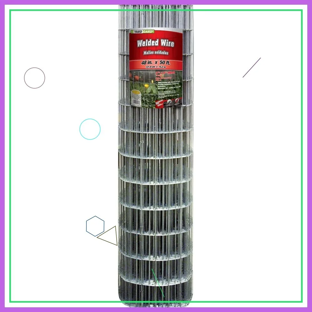 2 in. x 4 in. Mesh Welded Wire Fence Roll, 48 in. x 50 ft., 14-Gauge Galvanized Steel for Animal Enclosures, Garden Protection
2 in. x 4 in. Mesh Welded Wire Fence Roll, 48 in. x 50 ft., 14-Gauge Galvanized Steel for Animal Enclosures, Garden Protection