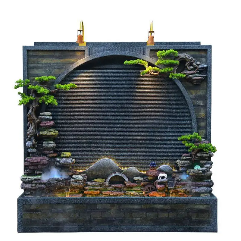 Rockery water wall screen fish tank living room courtyard landscape ornament
Rockery water wall screen fish tank living room courtyard landscape ornament