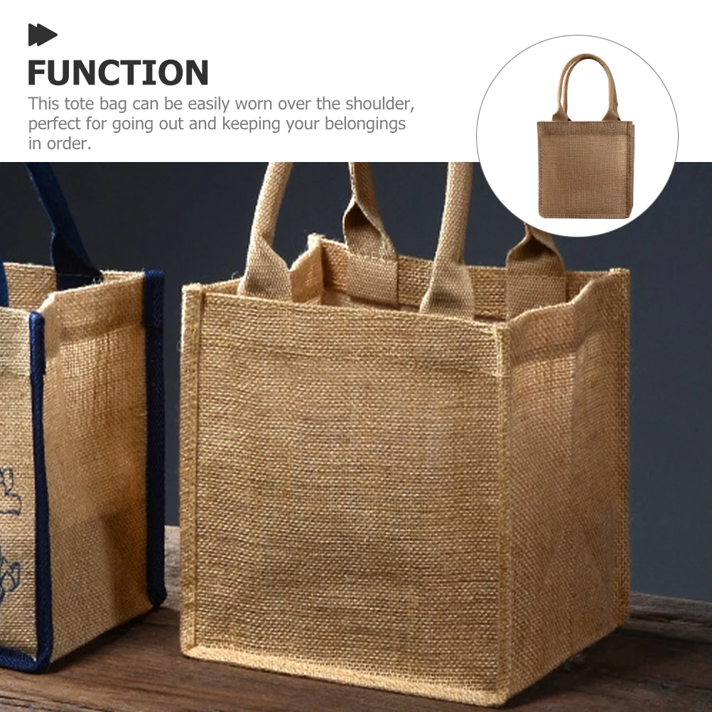 Environmentally Friendly Shopping Cloth Bag Tote 22x15x23cm Jute Reusable Travel Bags Small Handle DIY Gift Storage Packaging
Environmentally Friendly Shopping Cloth Bag Tote 22x15x23cm Jute Reusable Travel Bags Small Handle DIY Gift Storage Packaging