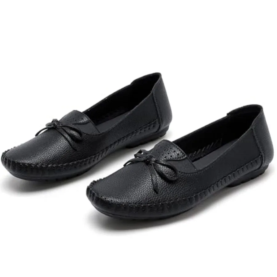 Women's Slip-On Loafers Flats Soft Leather Comfort Casual Shoes with Bow Knot, Lightweight Breathable Moccasin Driving Shoes fo
Women's Slip-On Loafers Flats Soft Leather Comfort Casual Shoes with Bow Knot, Lightweight Breathable Moccasin Driving Shoes fo