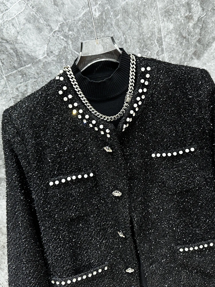 Korean Faion Ele Diamond Embellied Thi Tweed oulder Pad Jaet Design Trendy Men's Outerwear ort Sve Long Coat 
Korean Faion Ele Diamond Embellied Thi Tweed oulder Pad Jaet Design Trendy Men's Outerwear ort Sve Long Coat