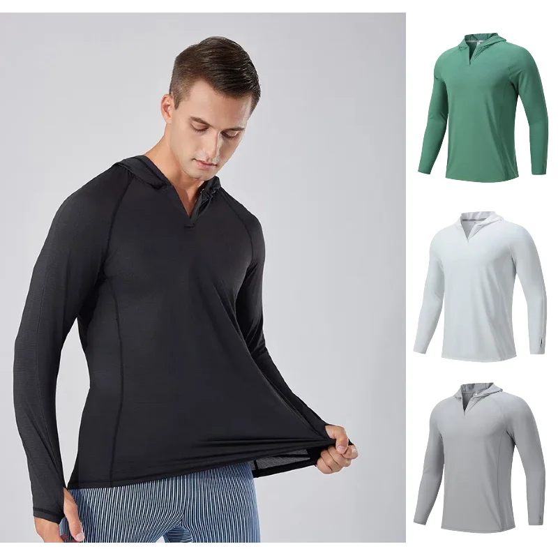 Spring Casual Running Long-sleeved Hooded Men's Outdoor T-shirt Fitness Training Clothes Sports Quick-drying Top
Spring Casual Running Long-sleeved Hooded Men's Outdoor T-shirt Fitness Training Clothes Sports Quick-drying Top