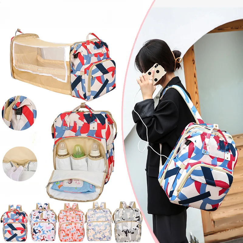 Folding Mommy Bag Large-capacity Baby Backpack Female Mommy Outting Bag Mummy Bag USB upgrade Portable Folding Crib Bed
Folding Mommy Bag Large-capacity Baby Backpack Female Mommy Outting Bag Mummy Bag USB upgrade Portable Folding Crib Bed