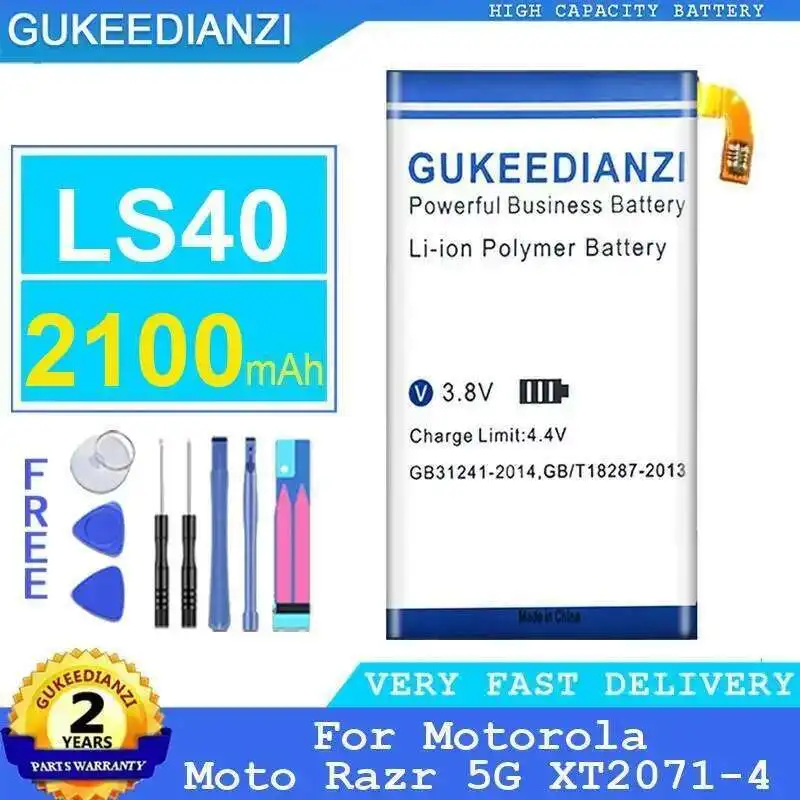 2100Mah For Motorola Moto Razr 5G XT2071-4 Durable LS40 High-Capacity Mobile Phone Battery
2100Mah For Motorola Moto Razr 5G XT2071-4 Durable LS40 High-Capacity Mobile Phone Battery