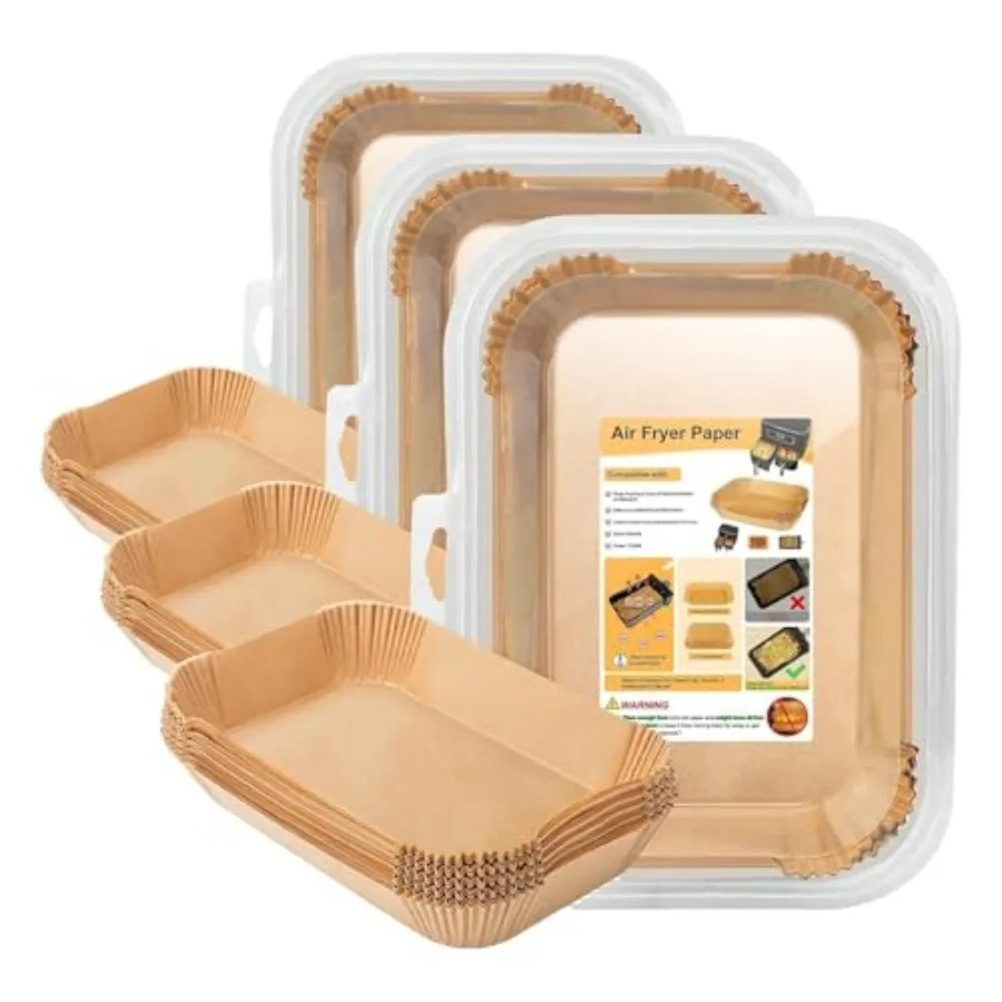 Disposable Rectangular Air Fryer Liners for Ninja 2-Basket Air Fryer 100 Pcs Food Grade Non-Stick Parchment Paper 8.6x5.5'' Pac
Disposable Rectangular Air Fryer Liners for Ninja 2-Basket Air Fryer 100 Pcs Food Grade Non-Stick Parchment Paper 8.6x5.5'' Pac