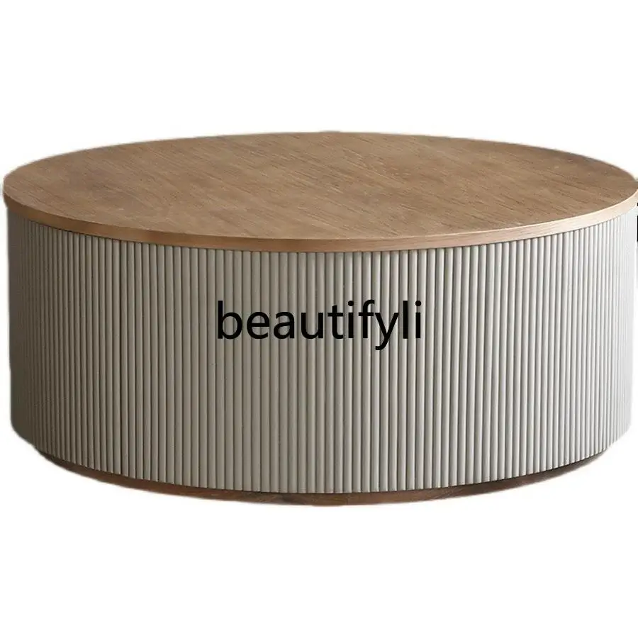 Nordic coffee table round light luxury modern simple storage surprise quiet wind tea table
Nordic coffee table round light luxury modern simple storage surprise quiet wind tea table