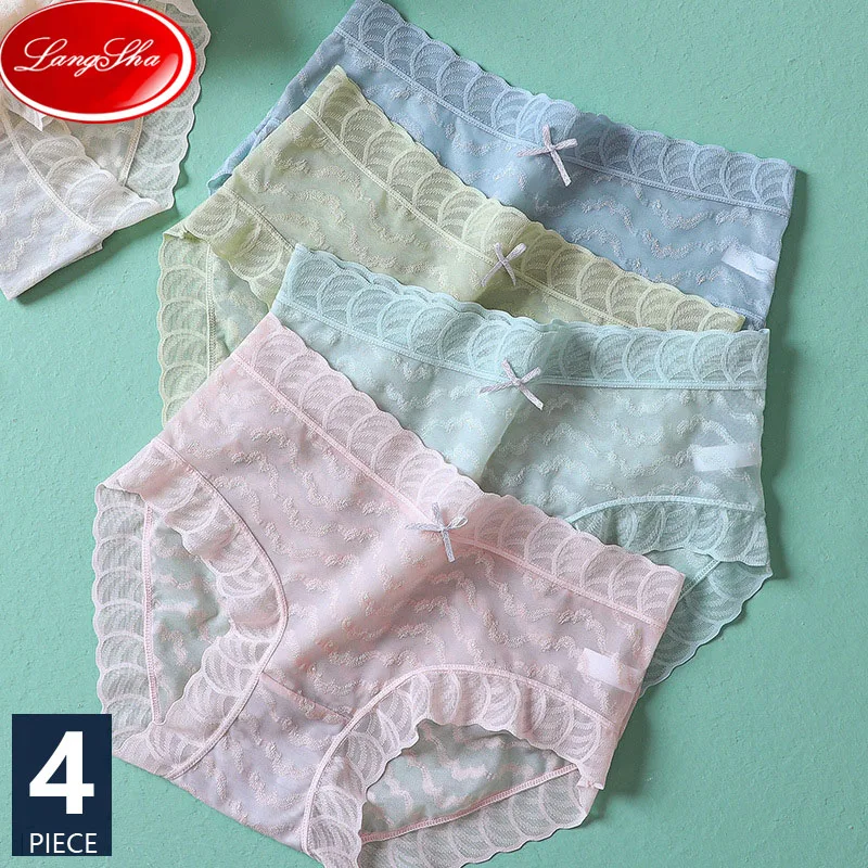 4Pcs/Set Seamless Panties Women Solid Underwear Panty Cute Bow Breathable Cotton Crotch Briefs Female Transparent Sexy Lingerie
4Pcs/Set Seamless Panties Women Solid Underwear Panty Cute Bow Breathable Cotton Crotch Briefs Female Transparent Sexy Lingerie