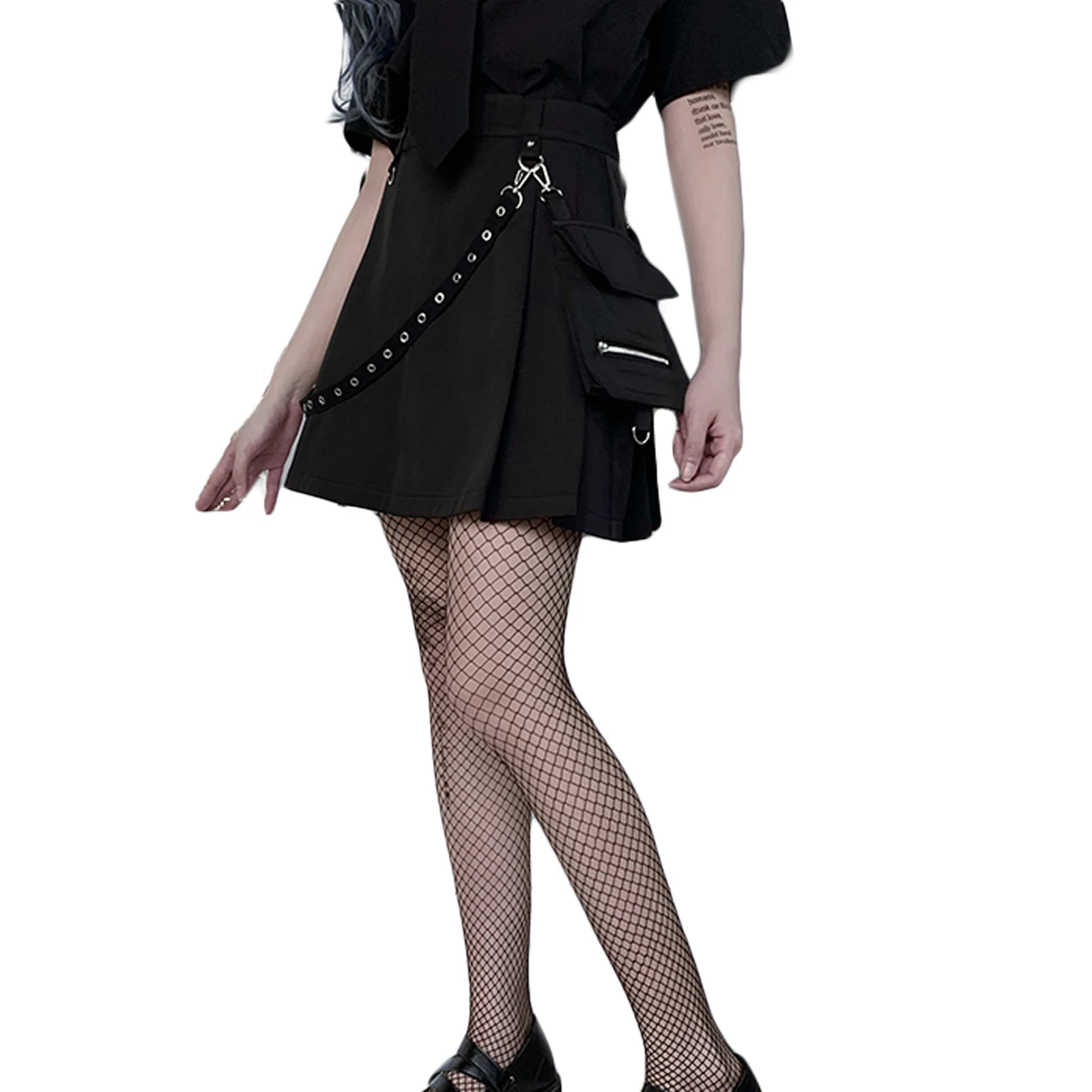 New Fashion Women Gothic Punk Mini Skirts Cool Girls High Waist Black Half Dress With Belt Pocket Decoration Hot Sale S M L
New Fashion Women Gothic Punk Mini Skirts Cool Girls High Waist Black Half Dress With Belt Pocket Decoration Hot Sale S M L