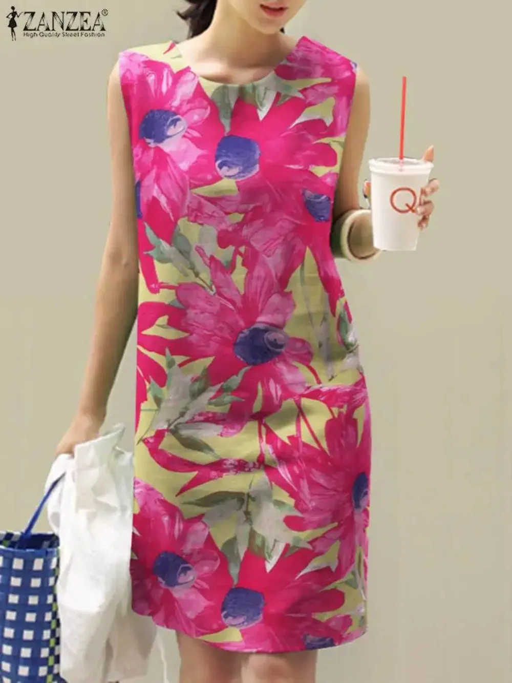 Women's Bohemian Summer Printed Dress, Sleeveless Sundress, Casual O Neck, Party Tanks Dresses, Fashion, Holiday
Women's Bohemian Summer Printed Dress, Sleeveless Sundress, Casual O Neck, Party Tanks Dresses, Fashion, Holiday