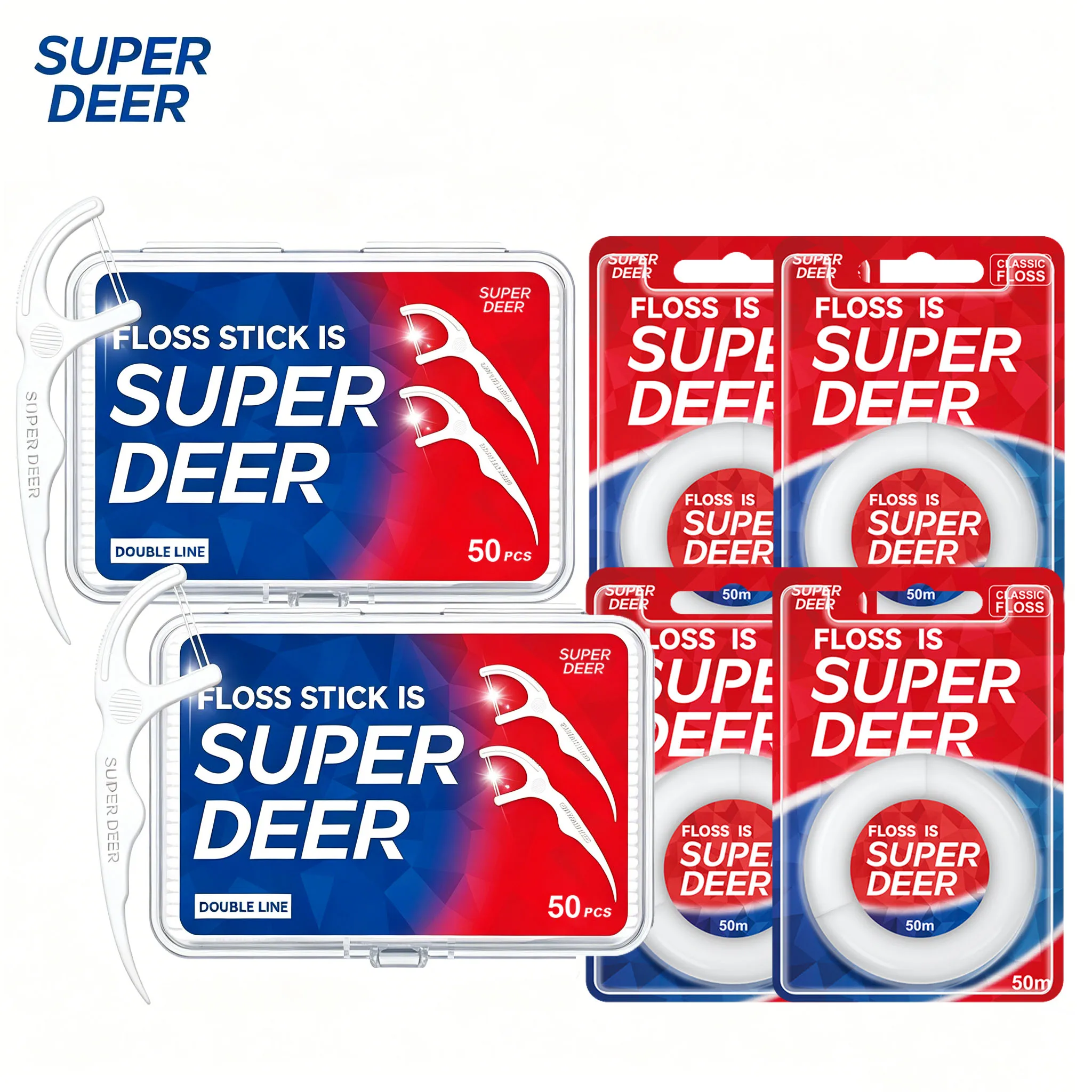 Super Deer Dental Floss Toothpicks-Disposable Cleaning Oral Care Tool 50M Dental Floss Roll Portable Interdental Cleaning Floss
Super Deer Dental Floss Toothpicks-Disposable Cleaning Oral Care Tool 50M Dental Floss Roll Portable Interdental Cleaning Floss