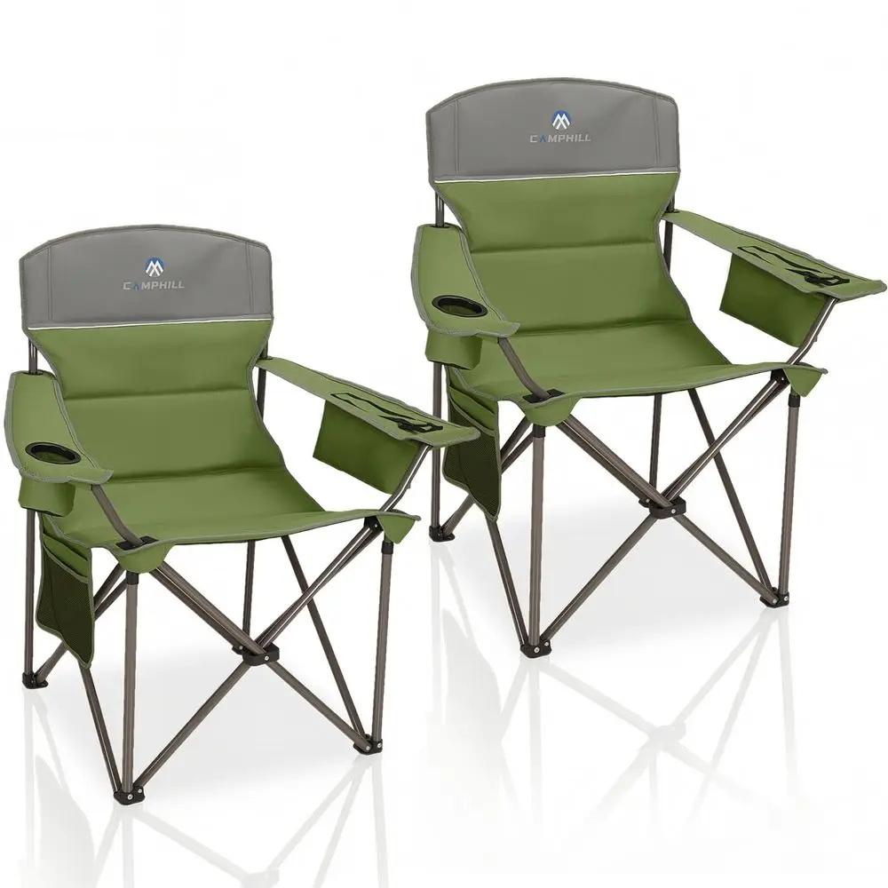 Camping Chairs 2 Pack Heavy Duty 400LBS Padded Lawn Chair with Cooler Bag,Cup Holder,Side Pocket,Collapsible for Outdoor,Camp,F
Camping Chairs 2 Pack Heavy Duty 400LBS Padded Lawn Chair with Cooler Bag,Cup Holder,Side Pocket,Collapsible for Outdoor,Camp,F