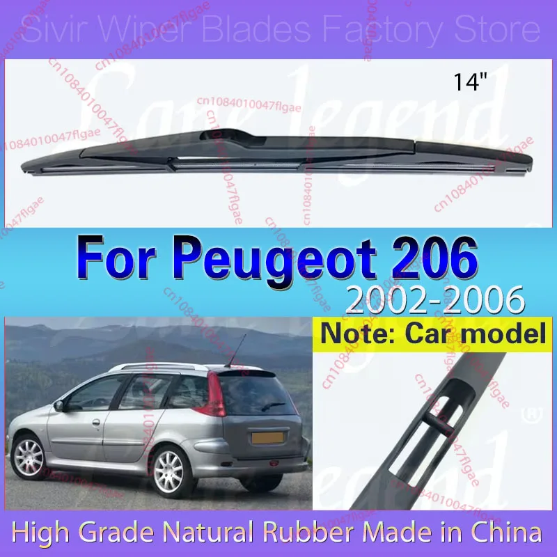 Car Wiper Blade For Peugeot 206 SW Estate 2002 2003 2004 2005 2006 Rear Windshield Windscreen Clean Window Rain Brush 14"
Car Wiper Blade For Peugeot 206 SW Estate 2002 2003 2004 2005 2006 Rear Windshield Windscreen Clean Window Rain Brush 14"