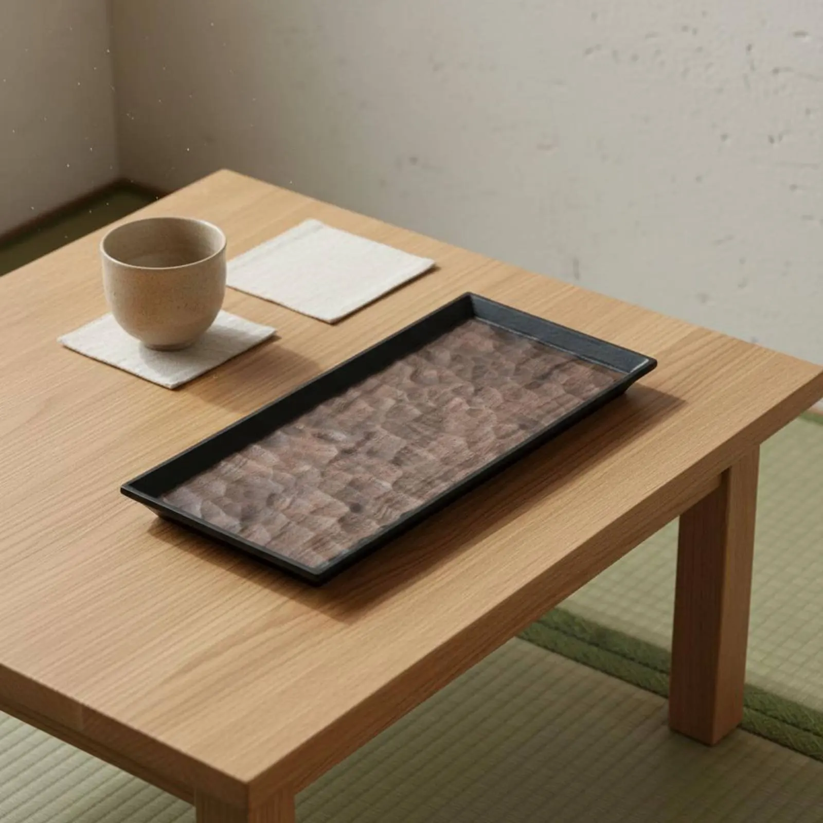 Walnut Wood Tea Tray Handmade Hammered Texture Tea Tray Versatile Polished Finish
Walnut Wood Tea Tray Handmade Hammered Texture Tea Tray Versatile Polished Finish