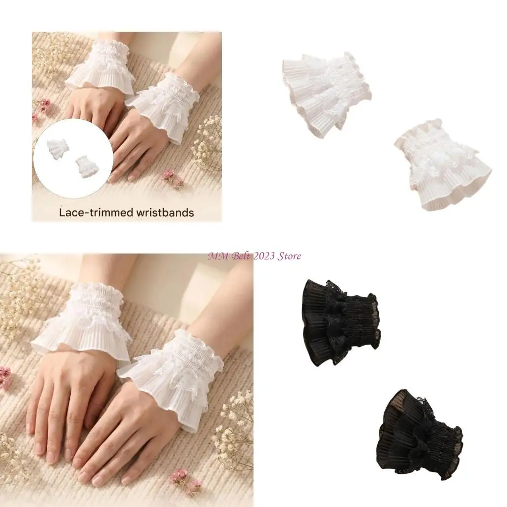 49ME Fashionable Lace Fake Sleeves Detachable Lace Cuffs Perfect For Layering Outfits
49ME Fashionable Lace Fake Sleeves Detachable Lace Cuffs Perfect For Layering Outfits