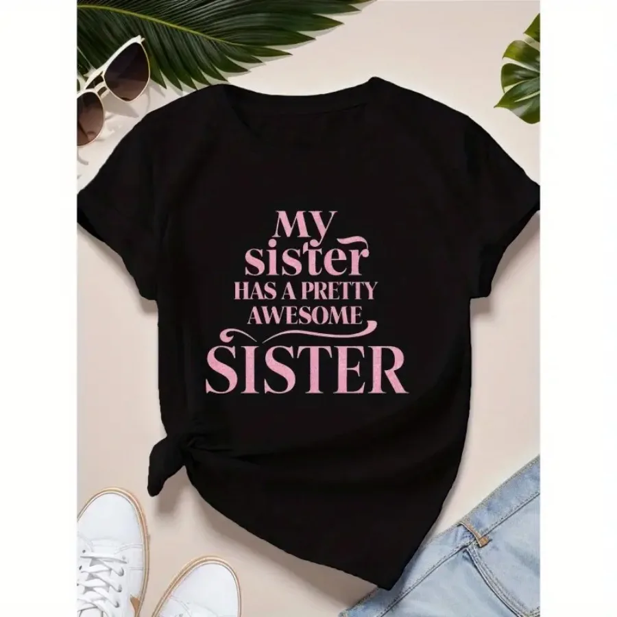 【New style】sister awesome Women's Plus Size Sports Short Sleeve T-Shirt
【New style】sister awesome Women's Plus Size Sports Short Sleeve T-Shirt