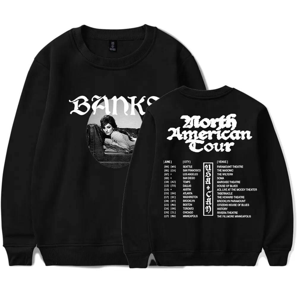 Banks Tour Merch Long Sleeves Sweatshirts Trendy Streetwear Men Women Crewneck Sweatshirts
Banks Tour Merch Long Sleeves Sweatshirts Trendy Streetwear Men Women Crewneck Sweatshirts