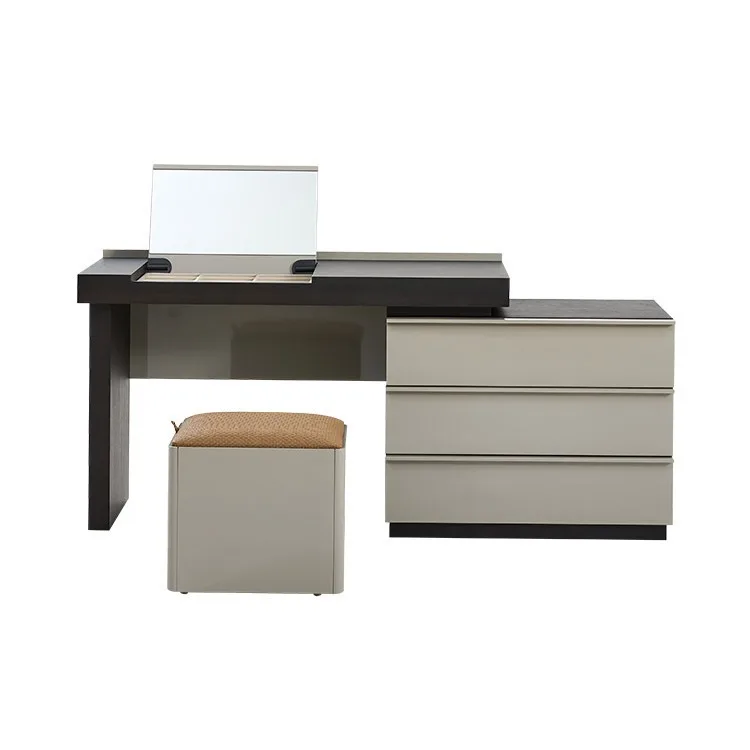 Retractable solid wood Italian style, minimalist smoked flip dresser, bedroom modern simple chest, desk integrated dressing
Retractable solid wood Italian style, minimalist smoked flip dresser, bedroom modern simple chest, desk integrated dressing