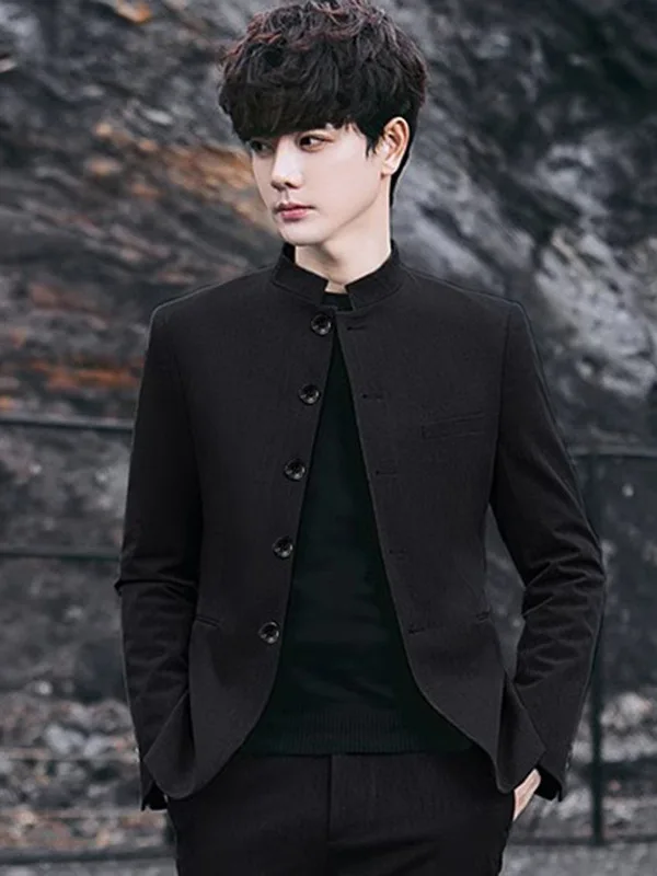 Youth Faion Slim Fit Stand Collar Wedding Sle Performance Suit Jaet Teenage Tang Costume Set Casual Western Coat
Youth Faion Slim Fit Stand Collar Wedding Sle Performance Suit Jaet Teenage Tang Costume Set Casual Western Coat