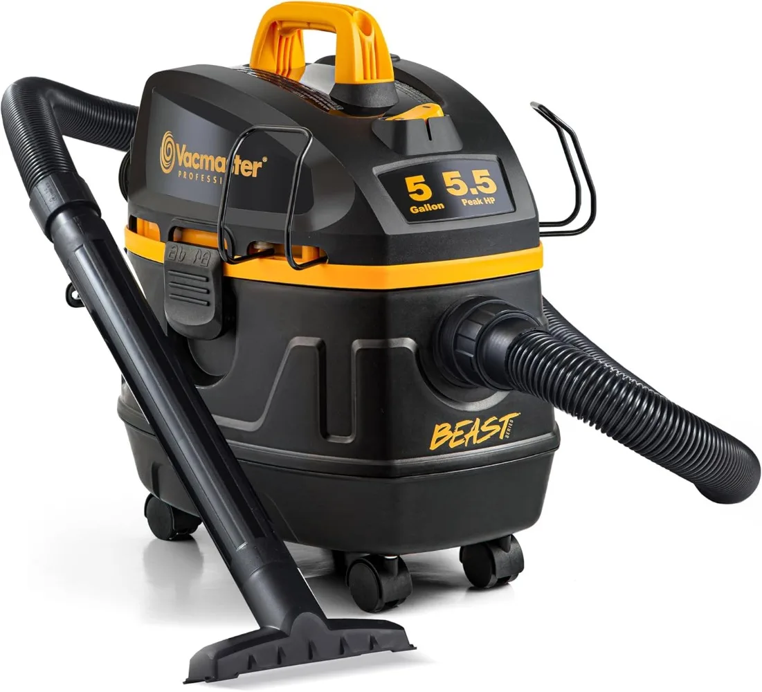 5-Gallon 5.5 Peak HP Wet/Dry Vac, Black,Equipped with High-Efficiency Cartridge Filter & Dust Bag
5-Gallon 5.5 Peak HP Wet/Dry Vac, Black,Equipped with High-Efficiency Cartridge Filter & Dust Bag