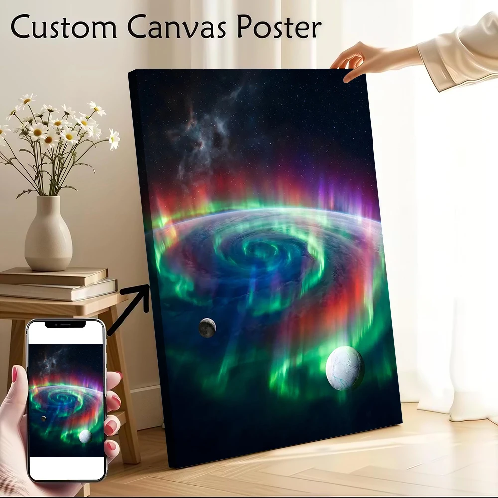 Alien Planet With Aurora and Moons Printed Canvas Poster Custom Pictures Wall Art Canvas Painting for Living Room Decorations
Alien Planet With Aurora and Moons Printed Canvas Poster Custom Pictures Wall Art Canvas Painting for Living Room Decorations