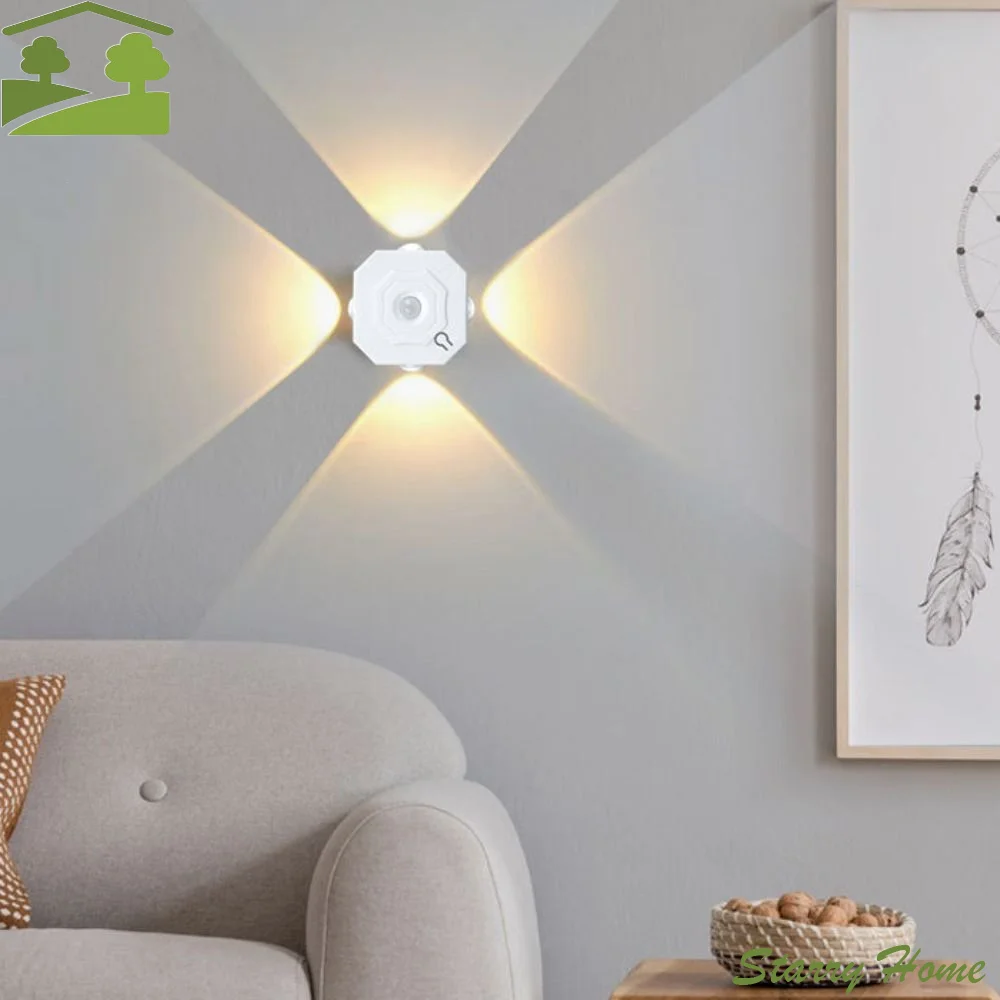 USB Rechargeable RGB Gradient Night Light RGB 3 Colors Human Body Detection Rechargeable Wall Lamp Wall Mounted 4 Head Dimmable
USB Rechargeable RGB Gradient Night Light RGB 3 Colors Human Body Detection Rechargeable Wall Lamp Wall Mounted 4 Head Dimmable