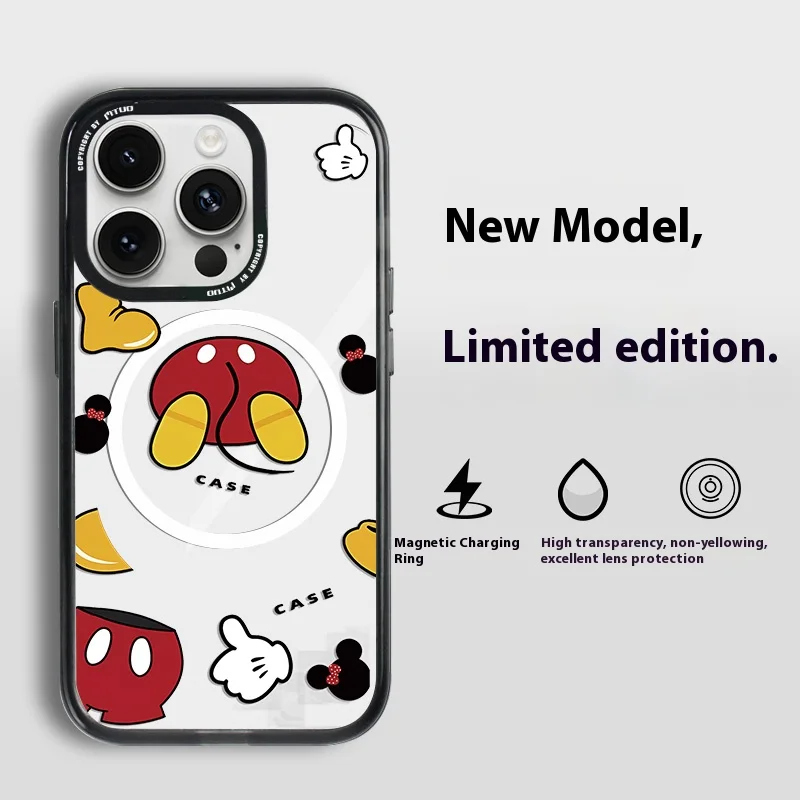 Customized for iPhone 15/16 mobile phone case with bracket Magnetic transparent protective cover anti-drop shell Cartoon mouse
Customized for iPhone 15/16 mobile phone case with bracket Magnetic transparent protective cover anti-drop shell Cartoon mouse