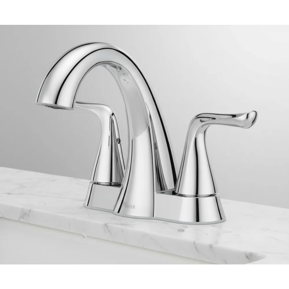 4-Inch Centerset Bathroom Sink Faucet, 2-Handle Polished Chrome Finish, NSF Certified Lead-Free
4-Inch Centerset Bathroom Sink Faucet, 2-Handle Polished Chrome Finish, NSF Certified Lead-Free