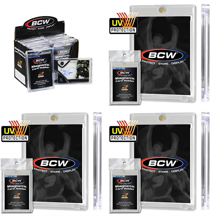 Magnetic Card Holder - 130 PT Thickness - 14 ct Protective Display Card Case with Secure Gold Magnet Closure UV Protection, Qui
Magnetic Card Holder - 130 PT Thickness - 14 ct Protective Display Card Case with Secure Gold Magnet Closure UV Protection, Qui