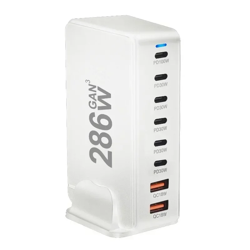NEW 286W Gan Fast Charge 3.0 USB Type C Fast Charger Mobile 8-port USB Type C PD Charger Convenient To Carry Tablet
NEW 286W Gan Fast Charge 3.0 USB Type C Fast Charger Mobile 8-port USB Type C PD Charger Convenient To Carry Tablet