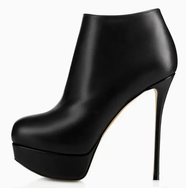 Classic Women Fashion Black Pu Leather Round Toe Platform Zipper Side Thin Heels Ankle Boots Ladies Party Evening Pumps Shoes
Classic Women Fashion Black Pu Leather Round Toe Platform Zipper Side Thin Heels Ankle Boots Ladies Party Evening Pumps Shoes