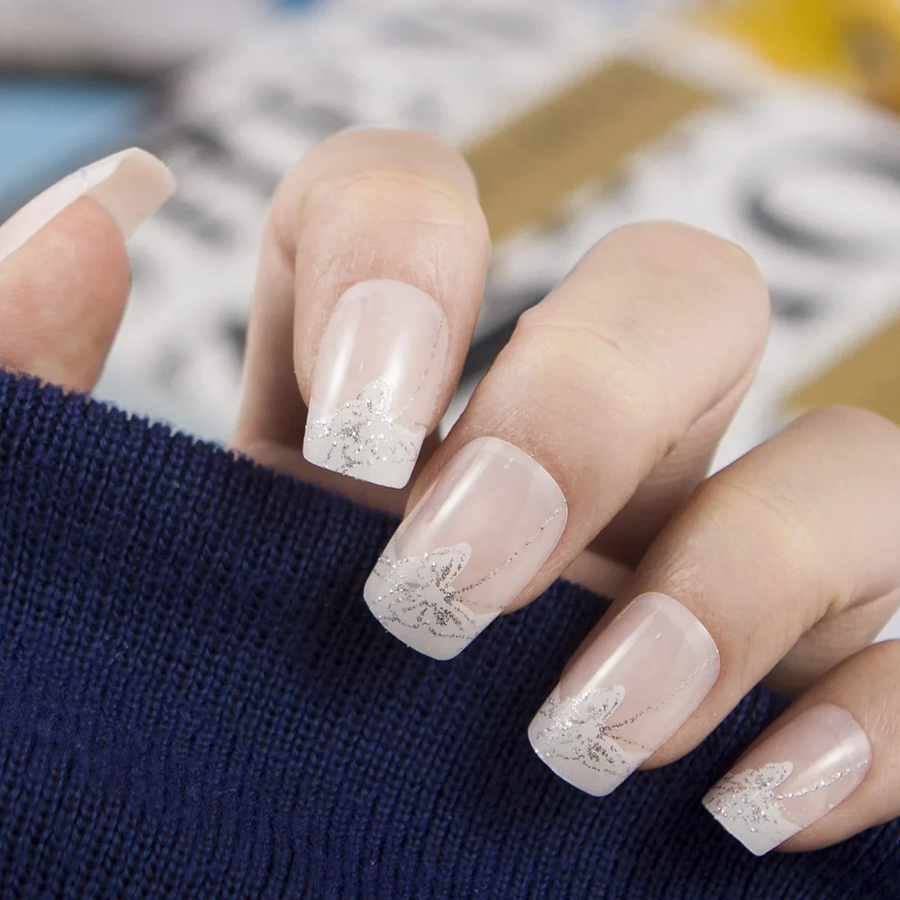 Press On Nails 1 Box 24pcs False Nail Art Tips Fake Nail Tips with Nail Adhesive Glitter Butterfly Design Tips
Press On Nails 1 Box 24pcs False Nail Art Tips Fake Nail Tips with Nail Adhesive Glitter Butterfly Design Tips